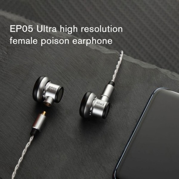 EP05 Earphone 16mm Driver High Resolution 5N High Purity OFC Headset Flat Head Earbuds MMCX Replaceable Cable