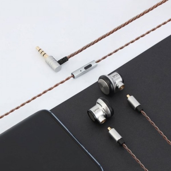 EP05 Earphone 16mm Driver High Resolution 5N High Purity OFC Headset Flat Head Earbuds MMCX Replaceable Cable