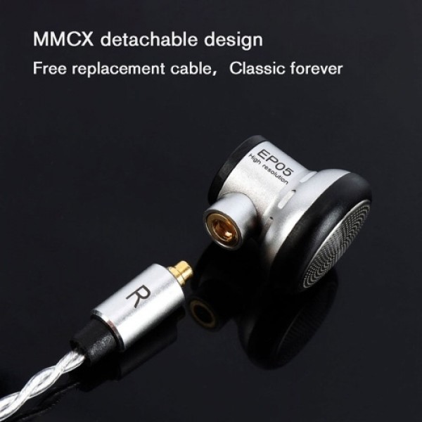 EP05 Earphone 16mm Driver High Resolution 5N High Purity OFC Headset Flat Head Earbuds MMCX Replaceable Cable