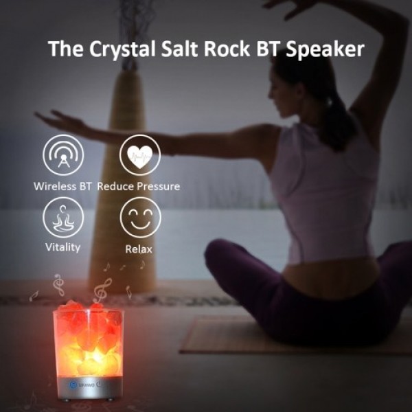 UFAWO U1 Wireless BT Speaker+Crystal Salt Rock Lam...