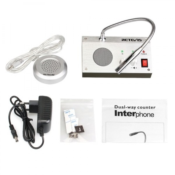 Retevis RT-9908 Dual Way Window Intercom System Ba...