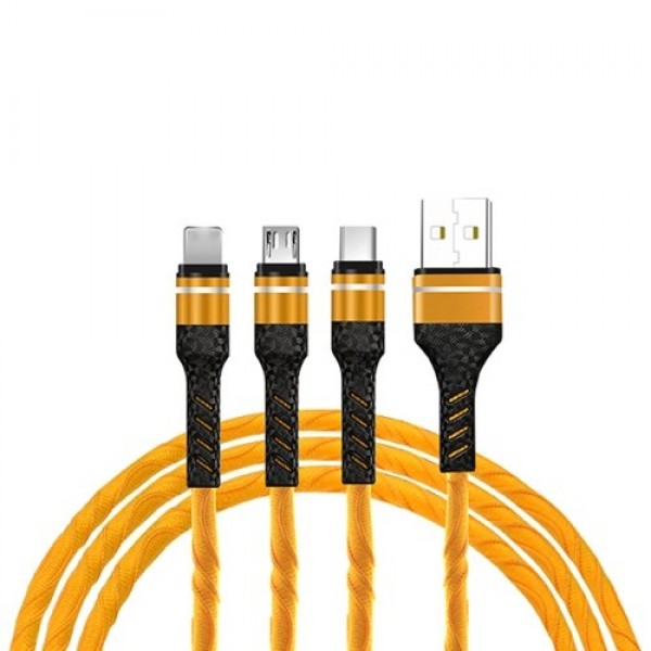 3-IN-1 USB Charging Cable Multi Charger Line Type ...