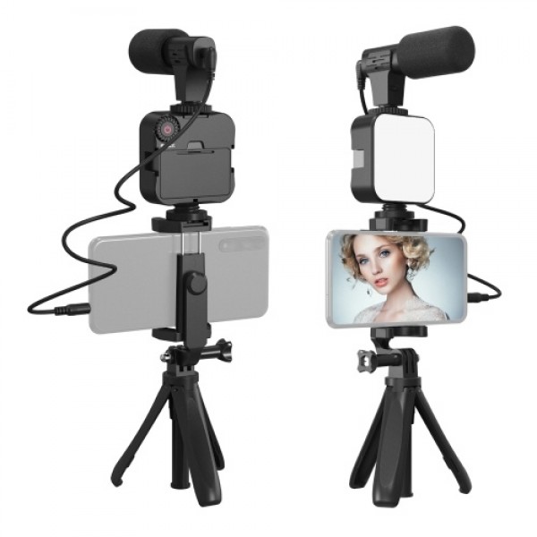 Smartphone Vlogging Kit Tripod Phone Holder + Micr...