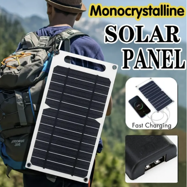 1pc 10W Portable Solar Panel, 5V Solar Plate With ...