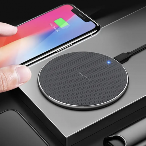 Q25 15W Desktop Round Wireless Quick Charger For IPhone/ Oneplus